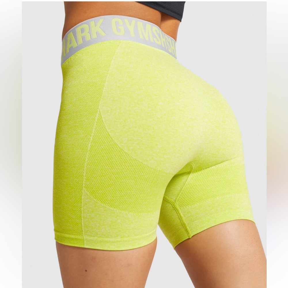 Gymshark Flex Lime Green Workout Shorts - Picture 1 of 8